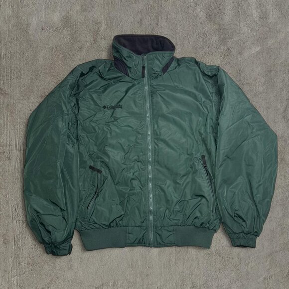 Green Columbia green bomber jacket with black interior jacket #columbia #outdoor - Picture 1 of 4